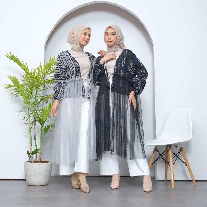 Sale Terbatas OUTER TENUN AYRA BATIK KAMPUS SONGKET JEPARA || OUTER TENUN WANITA