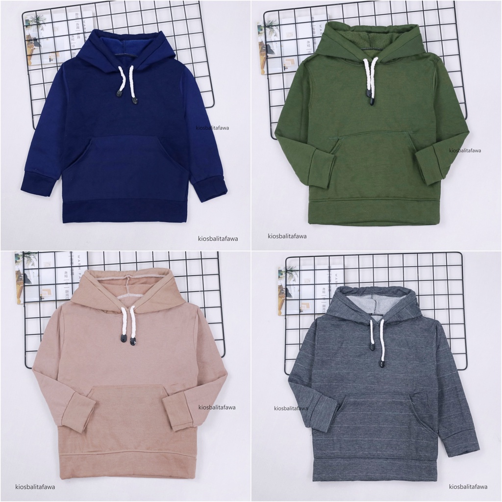 Hoodie Anak Polos uk 1-3 Tahun / Universal IMPORT Sweater Anak Laki Perempuan Baju Hangat Panjang