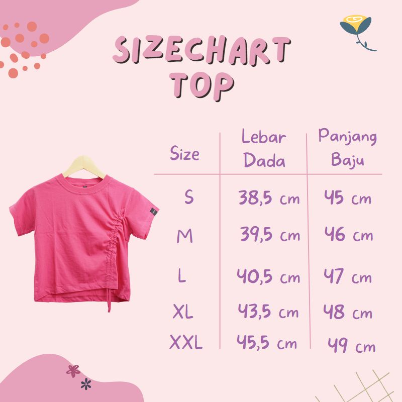 Crop Top Anak Perempuan Tali Serut Baju Anak Perempuan Umur 2 tahun - 5 Tahun Atasan Anak Perempuan Cotton Combed 24s.