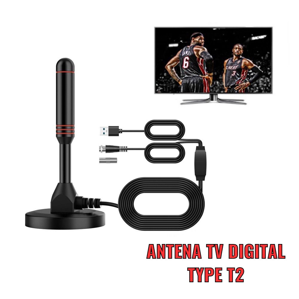 ANTENA TV Digital Dalam Ruangan Antena TV Penguat Rumah Antenna Booster Portable Indoor Digital ANTENA STICK TV DVB-T2 TV Antena Rumah/Mobil dengan Penguat Sinyal
