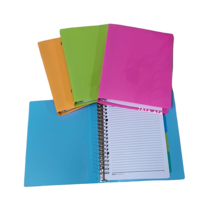 

BINDER NOTE MAP BUKU RING BESI A5 20 RING POLOS WARNA WARNI TEBAL