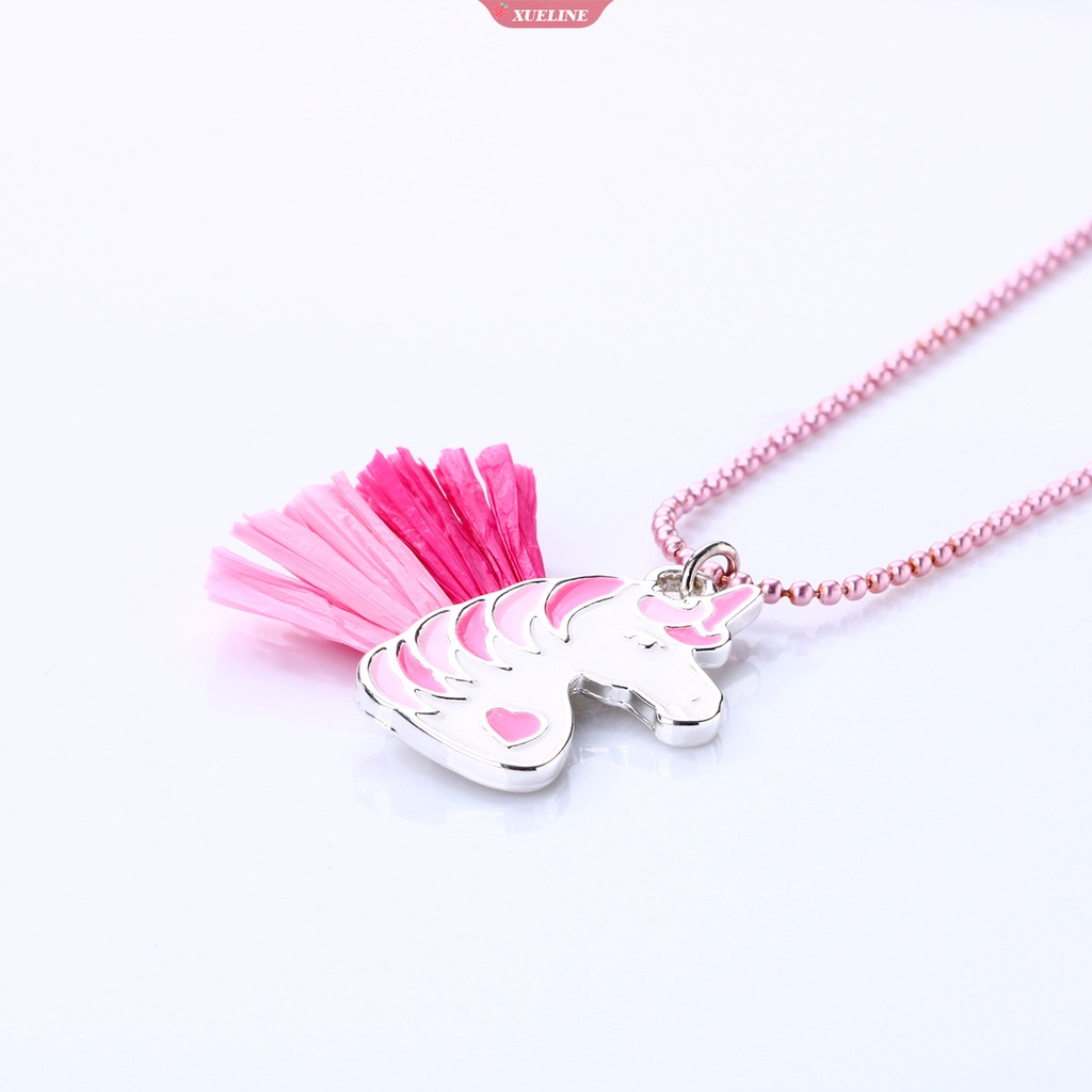 Kalung Liontin unicorn Lucu Mini &quot;best, friend&quot; Kuda Lucu Persahabatan Kreatif souvenir Hadiah Ulang Tahun Anak [ZXL]