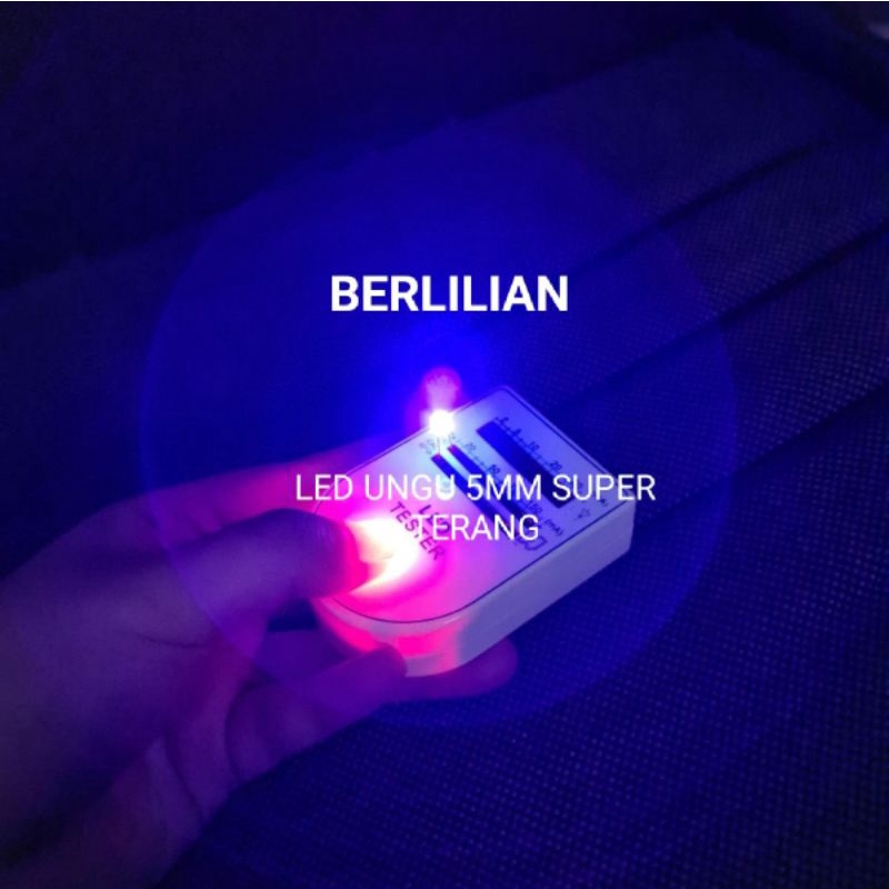 Led ungu 5mm Strawhat Super Terang  Led Topi jual per/100pcs