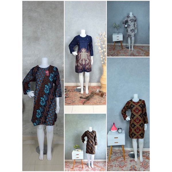 Tunik batik pekalongan | blus batik wanita | blus batik kantoran