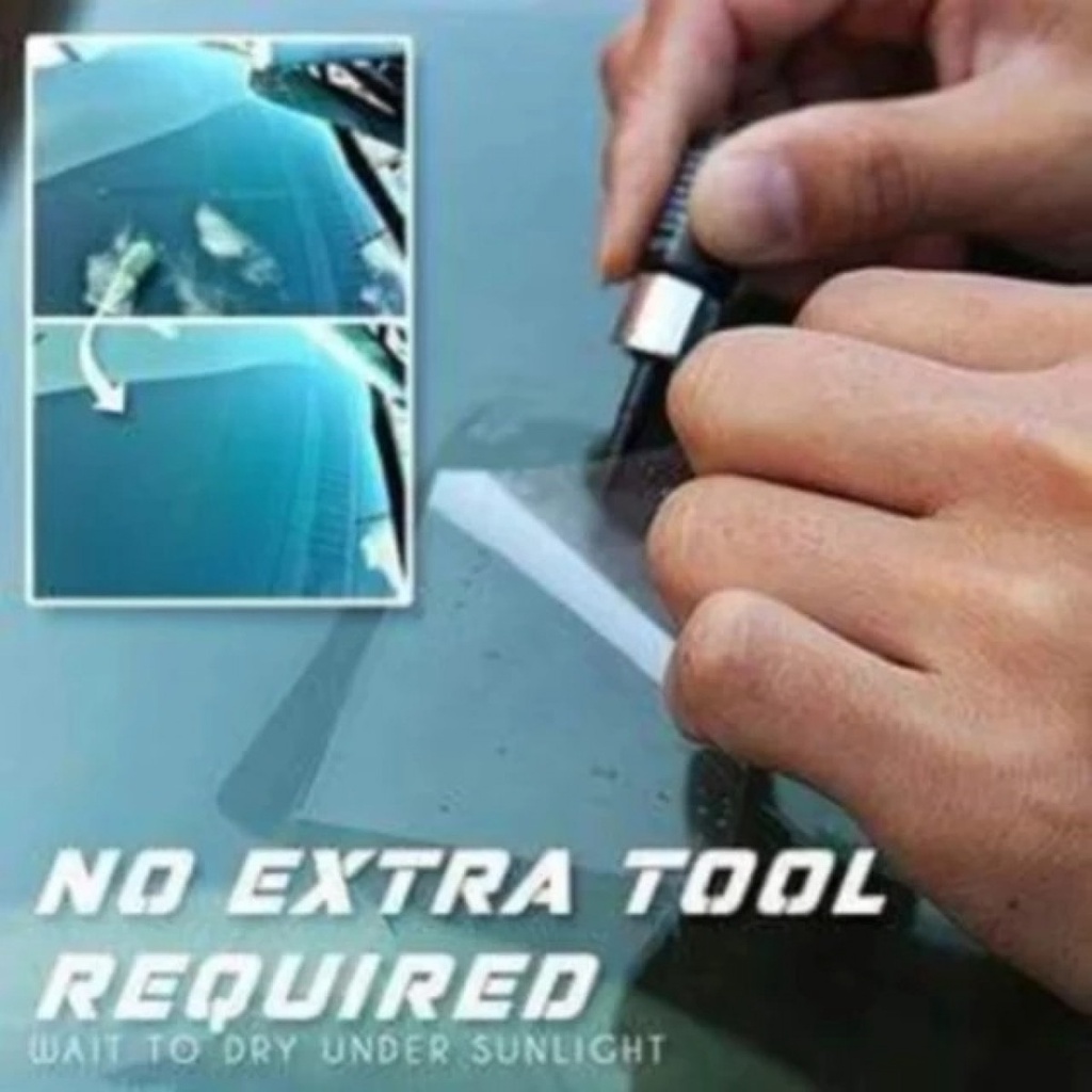 Lem Kaca Mobil handphone Retak Reparasi Car Window Crack Repair