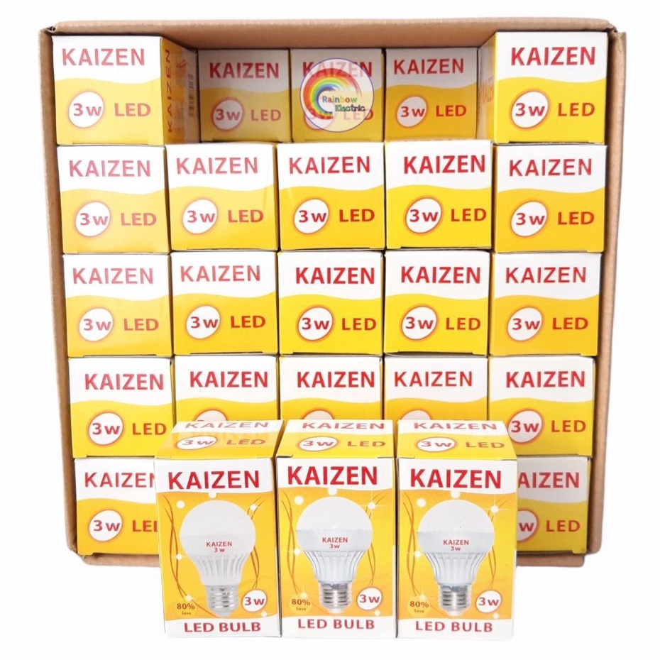 Paket 50 Pcs Kaizen Lampu LED Bulb 3 Watt