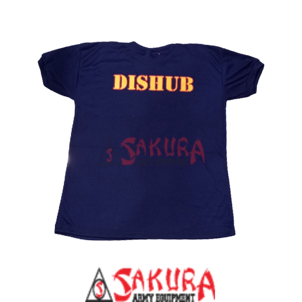 Kaos Oblong Dishub Logo Warna Biru Dongker