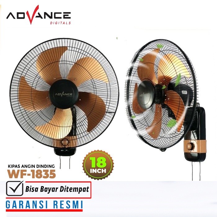 Kipas Angin Dinding BesI Tornado 18 Inch Advance Gold Seris WF-1835 Garansi