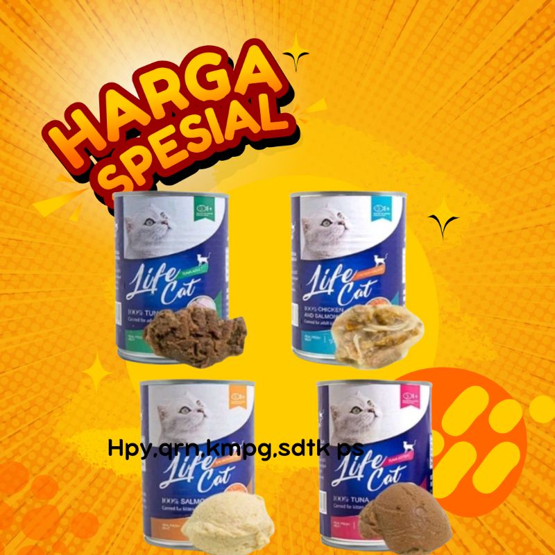 Life Cat Kaleng Kitten - Adult  400gr (Baim Wong)