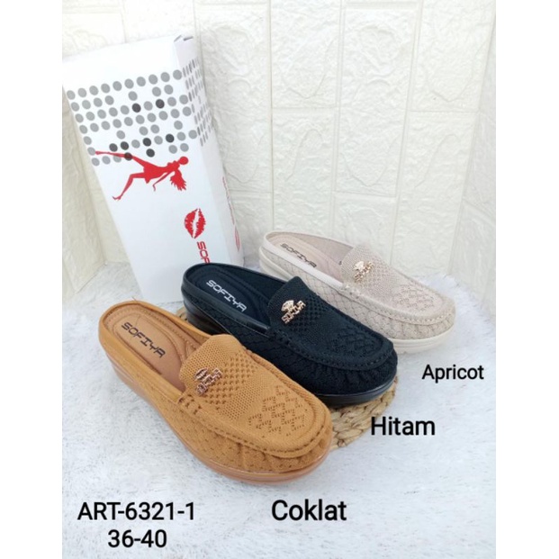 sandal wedges bustong wanita sofiya 6321-1