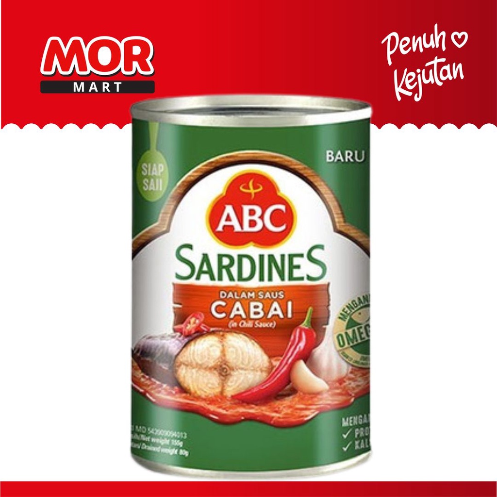 

ABC Sardines Saus Cabai Ikan Sarden Chili Sauce 155 gr