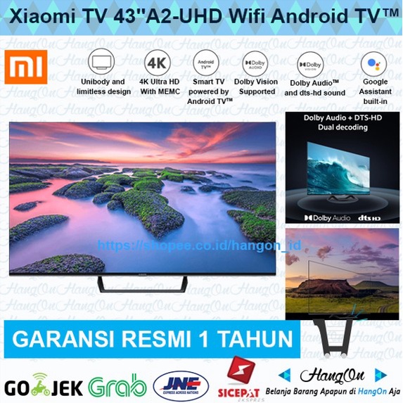 Xiaomi TV A2 43&quot; 43 Inch UHD Android TV ™ 4K Ultra HD Mi Digital MEMC 60hz