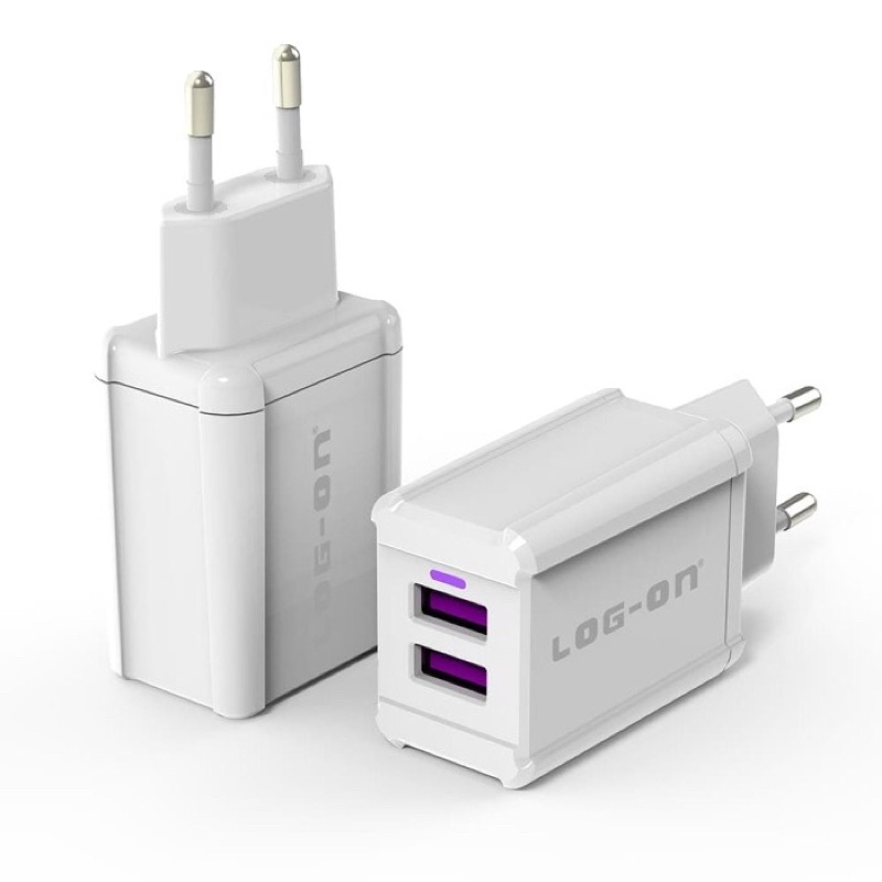 CHARGER LOG ON LO-21 3.4A 2USB FAST SPEED AND POWER - MICRO DAN 1P