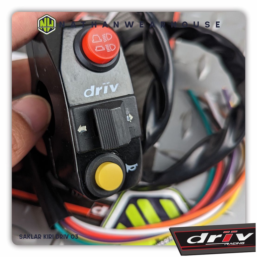 Saklar Holder Kiri Engine On Off Klakson Lampu Jauh Dekat Sein Driv 03