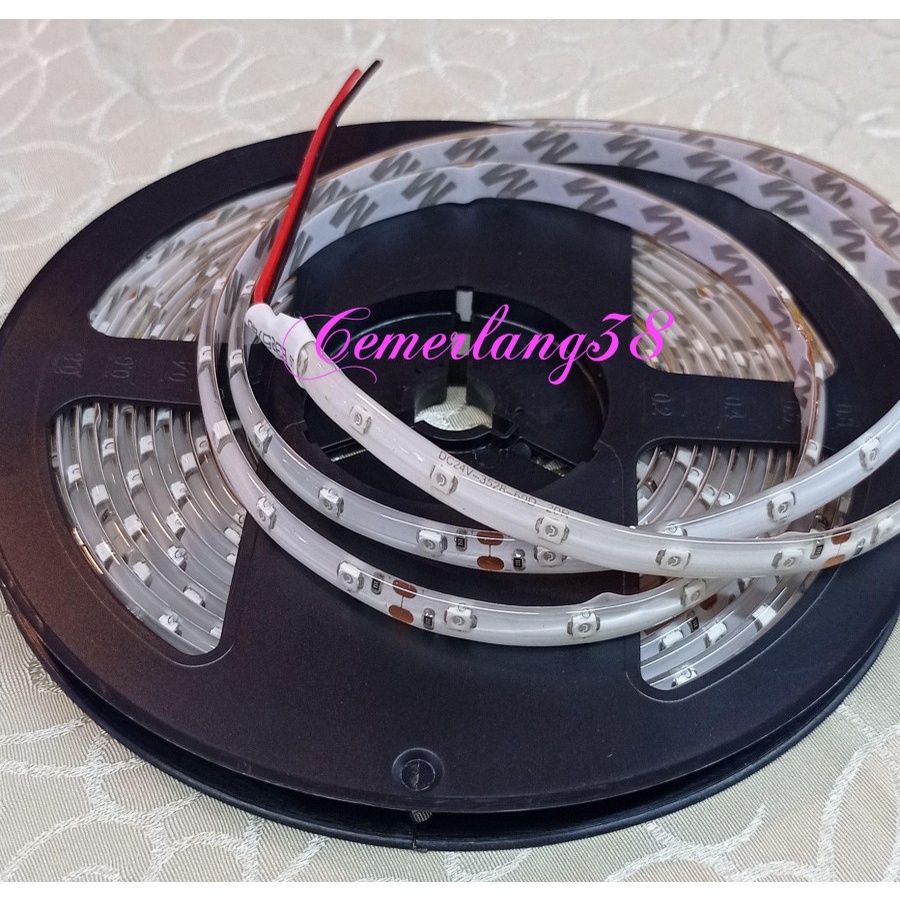 LED Strip Flexible 3528 24V HIJAU 300 LED/Roll WaterProof IP44