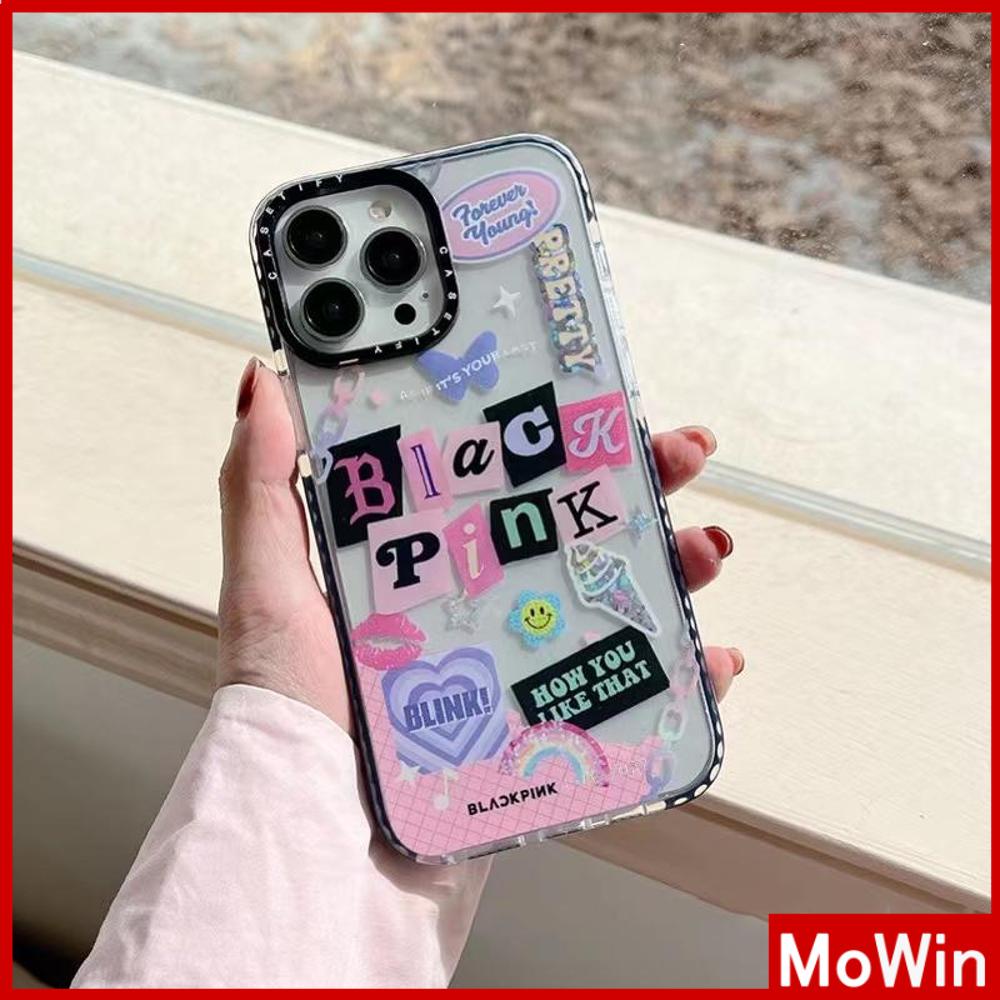 For iPhone 14 Pro Max iPhone Case Thickened TPU Soft Case Clear Case Shockproof Protection Camera Pink Black Cute Style Compatible For iPhone 13 Pro Max 12 Pro Max 11 xr 7Plus