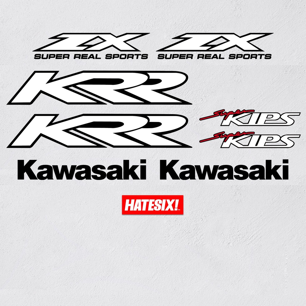 Sticker Decal Kawasaki KRR ZX Super Real Sport Hatesix