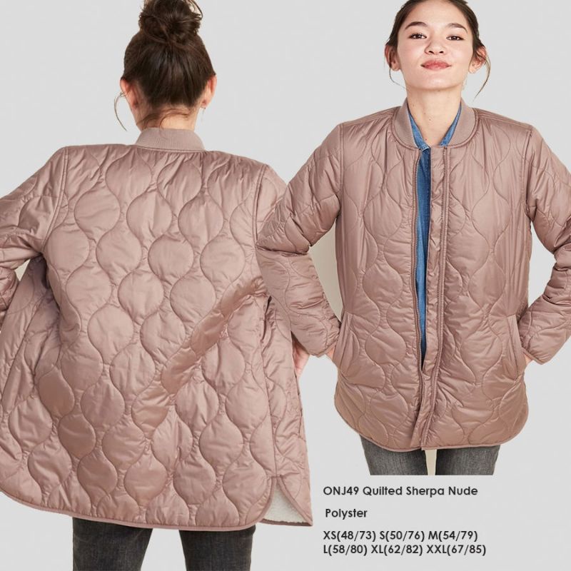 Jacket Wanita Oldnavy WATER RESISTANT Sherpa Lined UNISEX Quilted Original Branded