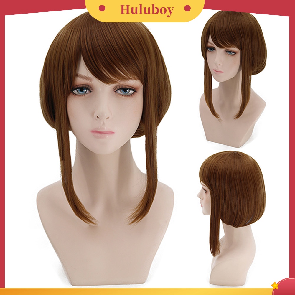 Wig Rambut Pendek Cosplay Anime Bahan Serat Sintetis Suhu Tinggi Untuk Wanita