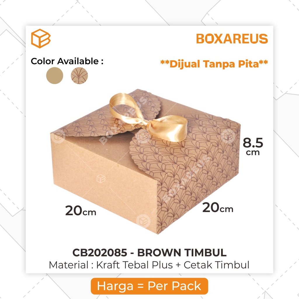 Cake Box Kotak Dus Box Kue Thermo Box Packaging Kotak Kue | CB202085 (20pcs)