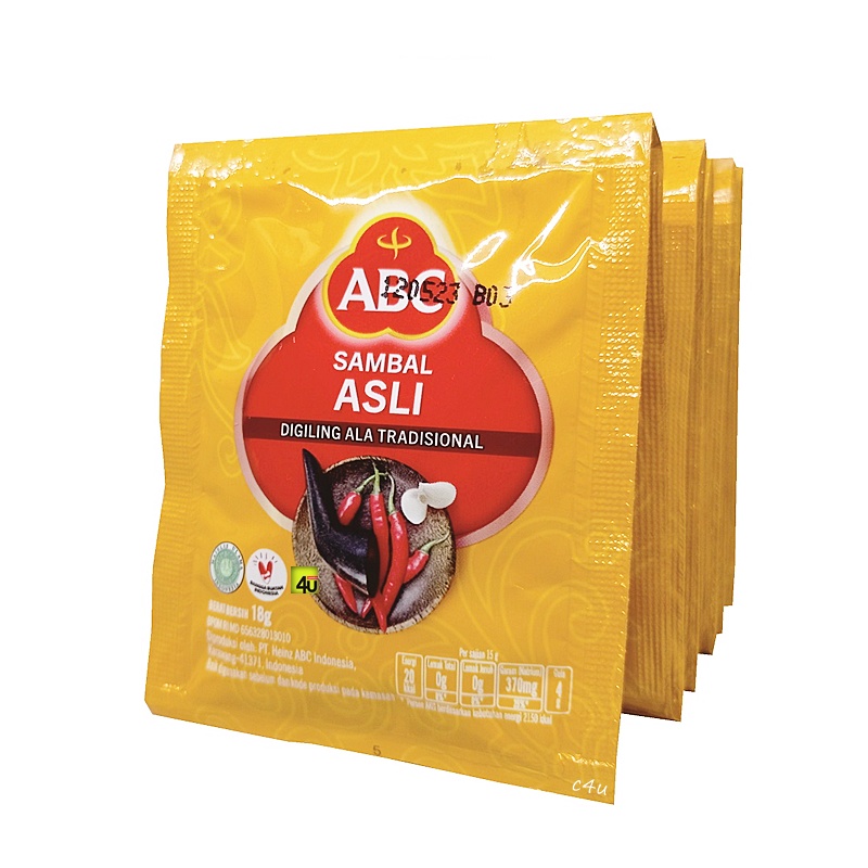 

ABC saus sambal sachet 18g isi 10 sachet