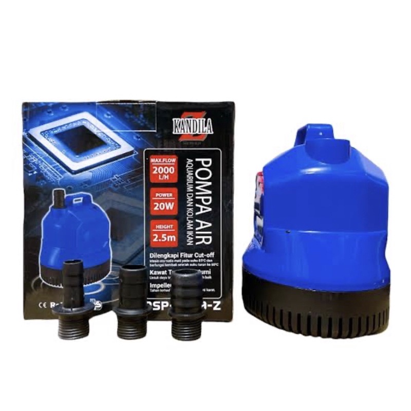 POMPA AIR CELUP AQUARIUM 20 W KANDILA PSP 2300 Z PSP-2300Z KOLAM IKAN