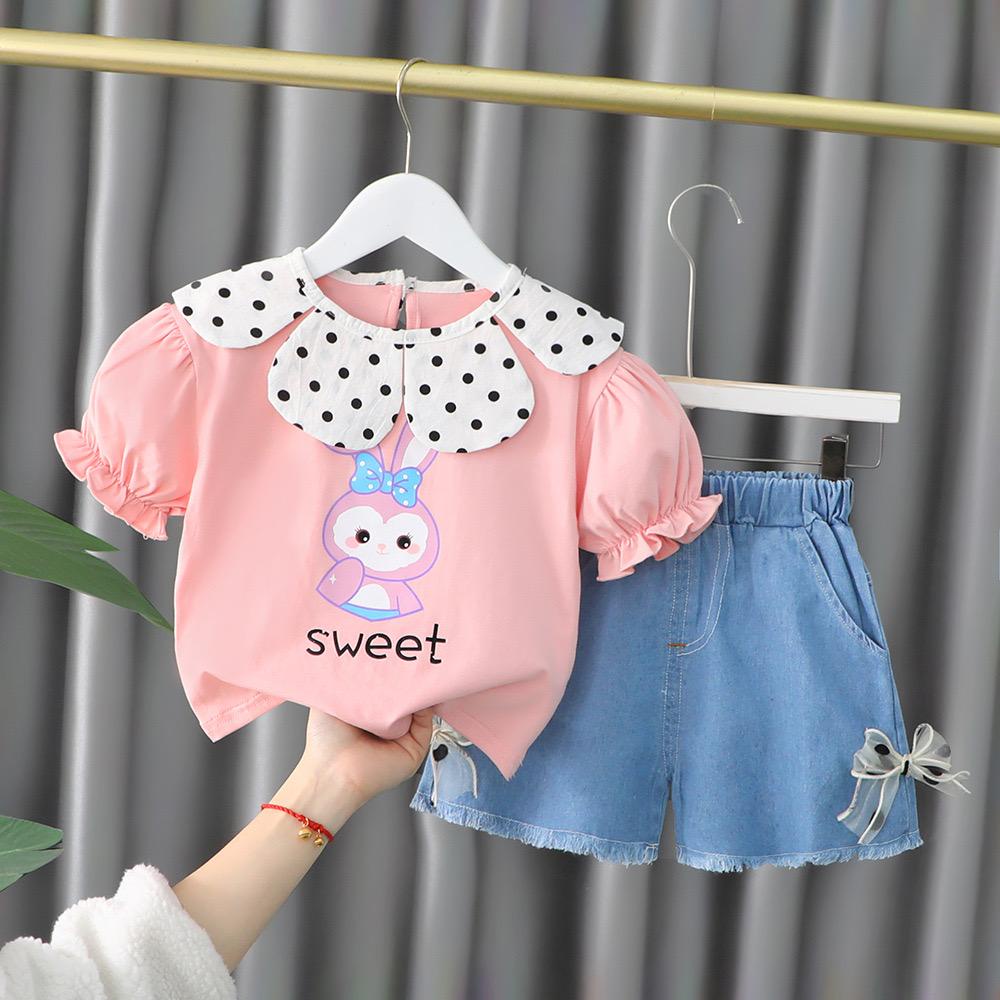 LittleAaroon SET SWEET BUNNY 12529 EBV Bayi Baju setelan Anak Perempuan Import lucu berkualitas