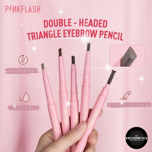 Pinkflash Pink Flash Double Head Eyebrow Pencil pensil alis matic metic putar 0.2gr