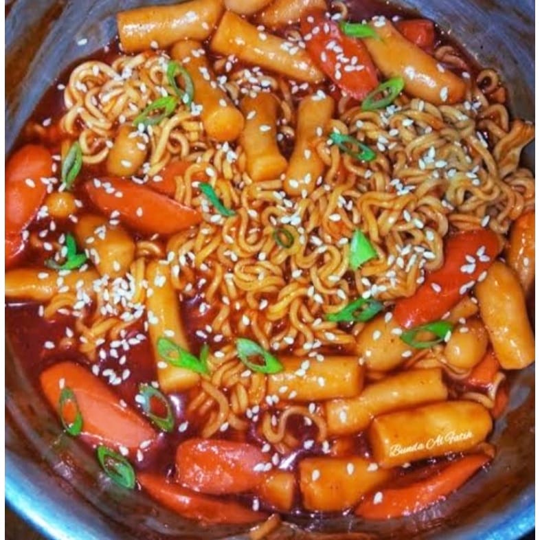 

Toppoki murah rabokki tteoboki topoki keju mozarella murah homemade Ramyeon Tteokbokki l Wonton pangsit kuah pedas