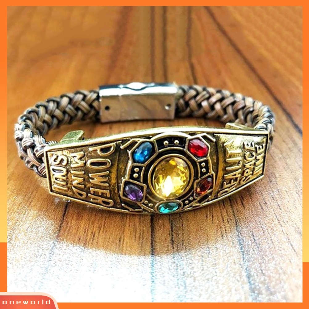 [WONE] Unisex Thanos Gauntlet Power Stone Braided Strap Bracelet Gift