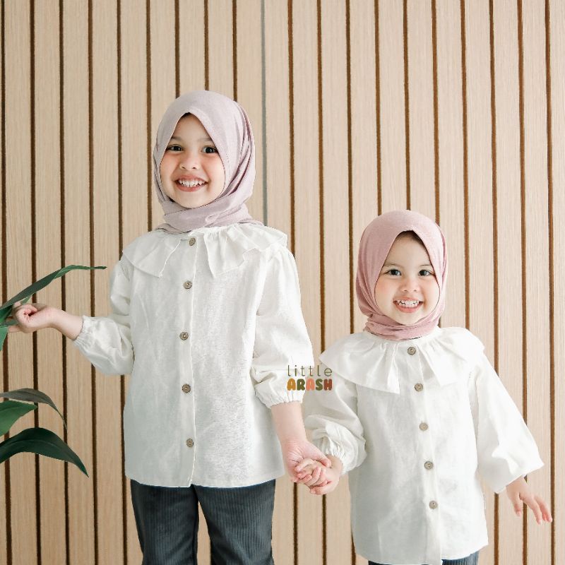 Little Arash | KIMIKO Blouse | Blouse anak perempuan | Atasan anak bahan linen