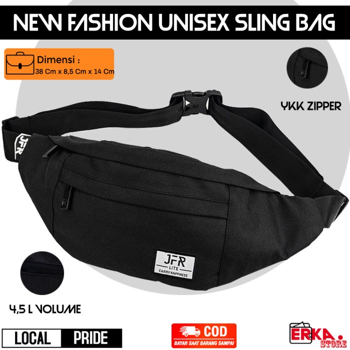 Best Quality Tas Pria Sling Bag Original Distro Jfr T17 Tas Samping Selempang Polos