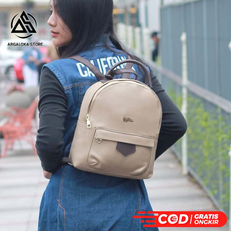 Tas Ransel Backpack Wanita Tas Punggung Cewek Fashion Perempuan Korea Bahan Sintetis Original Murah Keren Kekinian