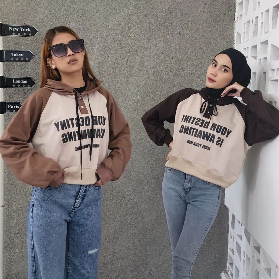 Your Destiny Croope Hoodie Warna Kombinasi Style Casual