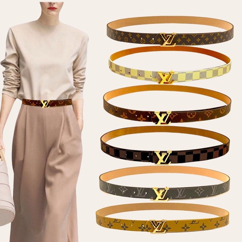 YF IKAT PINGGANG GOLD FASHION BELT DRESS WANITA LV