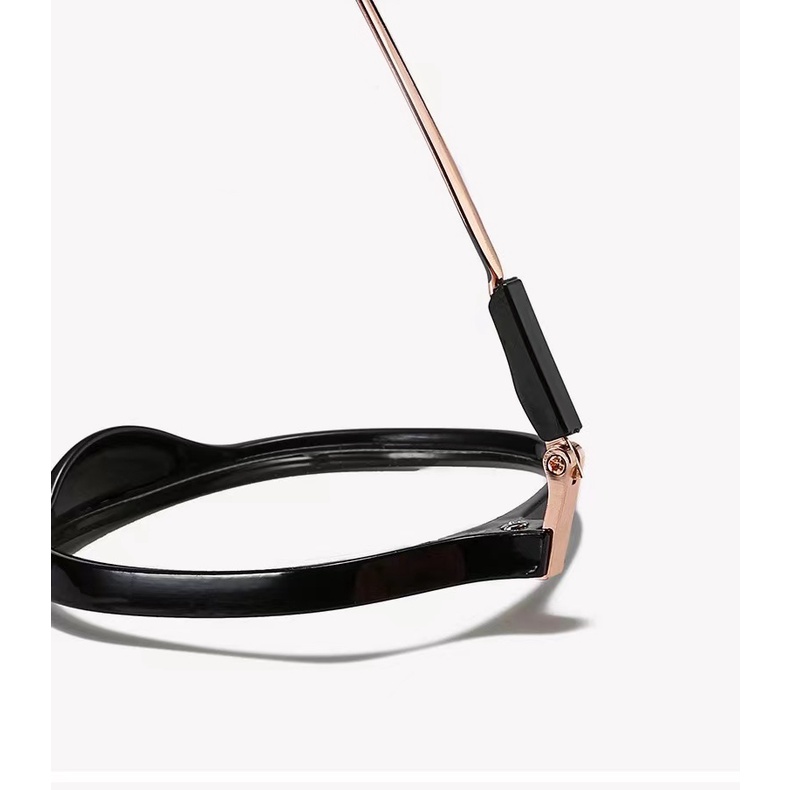 2 IN 1 Kacamata Lensa Wanita Photocromic Gaya Retro Bahan Metal Fashion Import