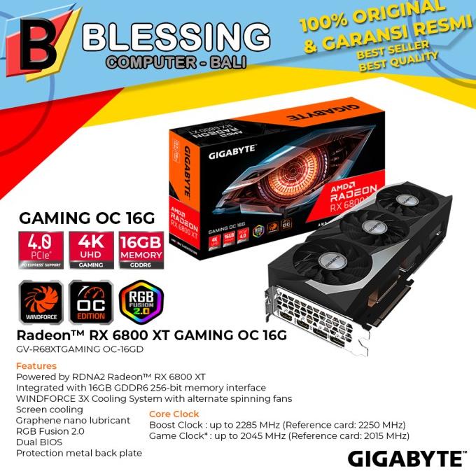 Vga Gigabyte Rx 6800 Xt Gaming Oc / Vga Rx 6800 Xt / Vga Rx6800Xt Non Cod