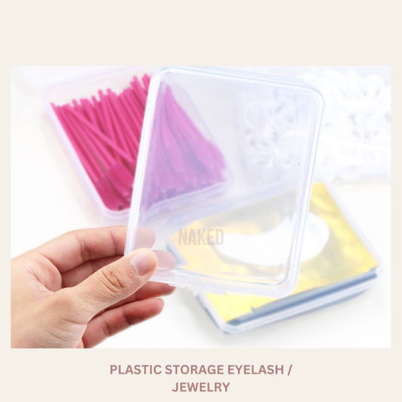 plastic storage eyelash / perhiasan  kotak eyelash  tempat  kotak serbaguna