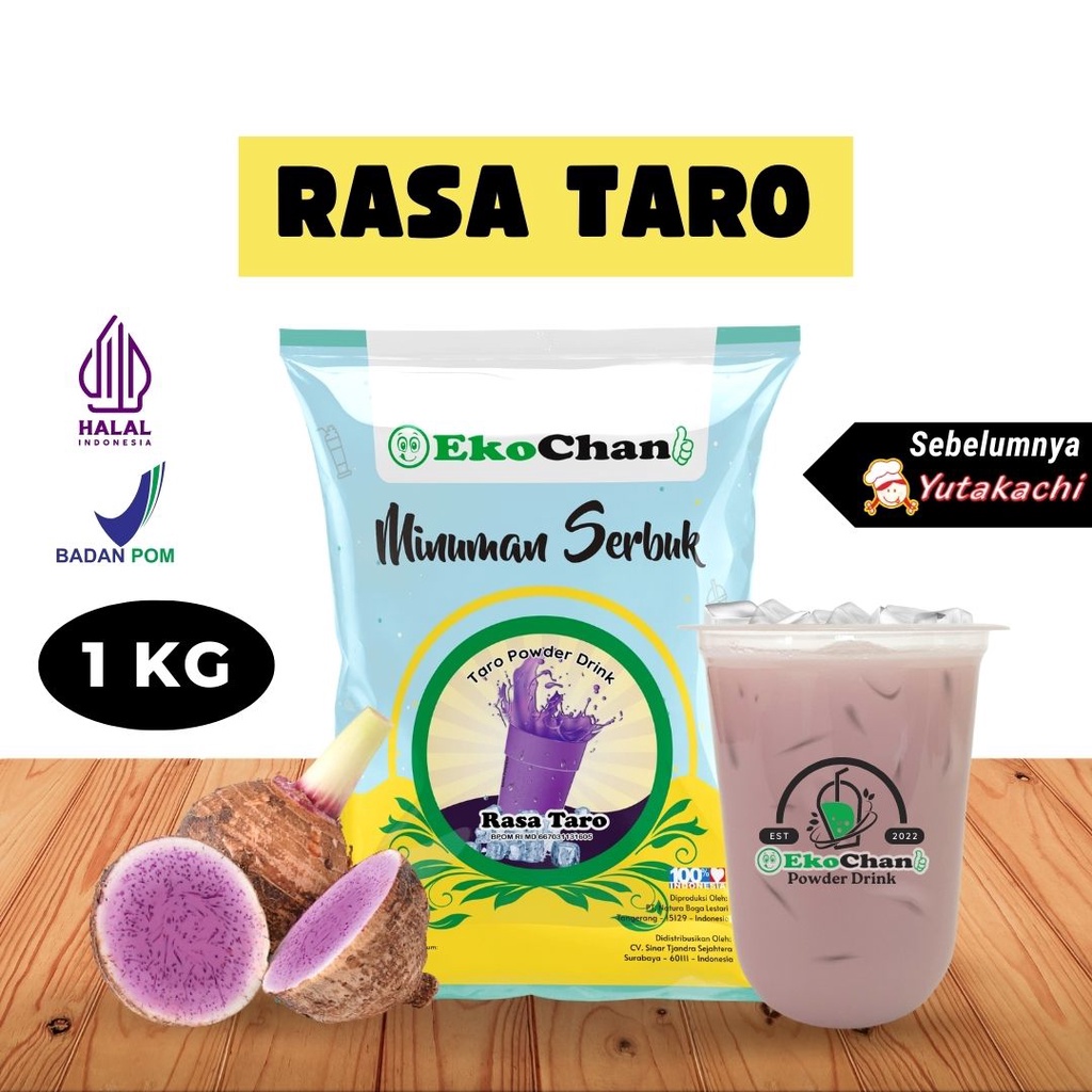 

Bubuk Minuman Taro 1 Kg EkoChan / Powder Drink Aneka Rasa / Bubuk Minuman Kekinian / Serbuk Minuman / Bubble Drink