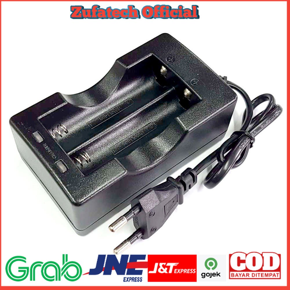 Taffware Charger Baterai Cell Charger 18650 Dual Battery Slot - MTLC-04200-1000 - Black