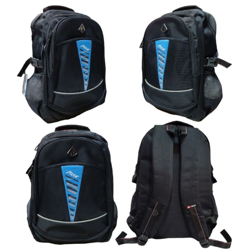 Tas ransel laptop Alto original bahan nylon polyester free rain cover