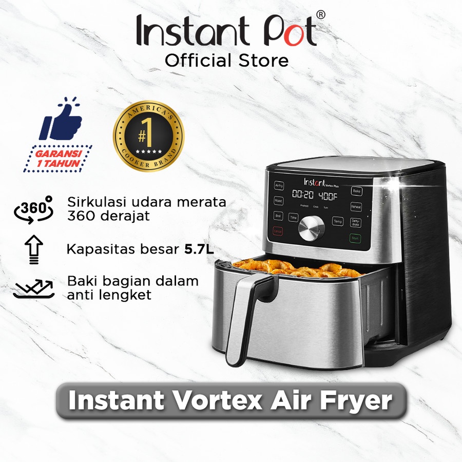 Instant Pot Vortex Plus 6 Quart (5,7 L) Air Fryer Alat Masak Sehat