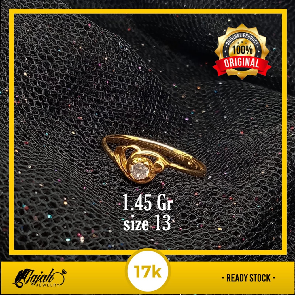 Cincin Emas 17K - 1.45 gr Kadar 750 Pesanan - 148