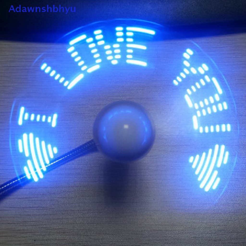 Adhyu Hand Display Kipas USB Mini Gadget Portable Jam LED Fleksibel Keren Untuk Laptop PC ID