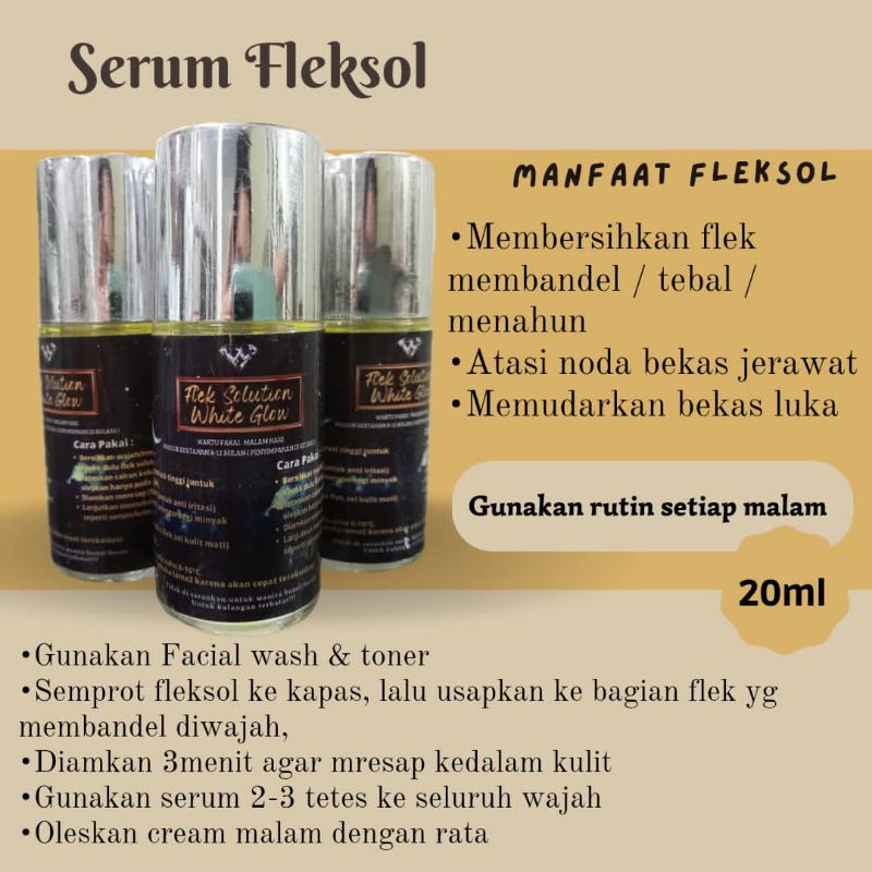 FLEK SOLUTION/SERUM FLEK MEMBANDEL/WHITE GLOW LUXURY
