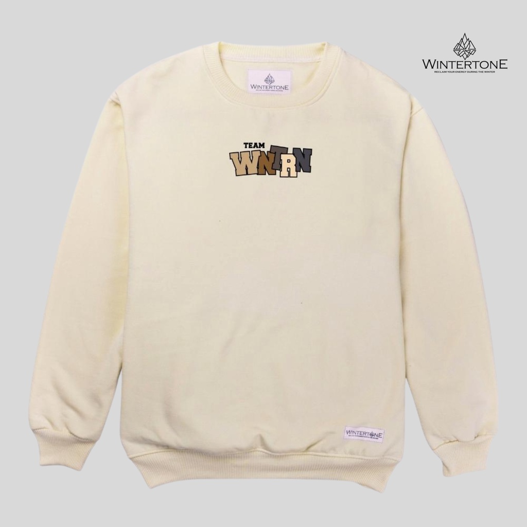 Sweater Crewneck Pria Distro Original WINTERTONE Simpel Series 3 Switer Oblong Tangan Panjang WNTRN Cowok Brand Lokal Bandung Unisex Cwe Cwo