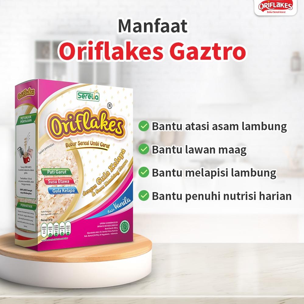 

[PRODUK HB0DE] Oriflakes Sereal Umbi Garut Gastro solusi gerd maag dan asam lambung 350 gram. E7H