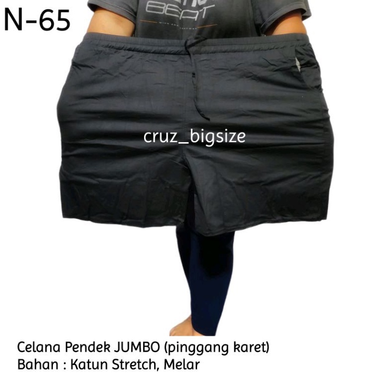 CELANA PENDEK WANITA JUMBO XXXL 5L SUPER JUMBO