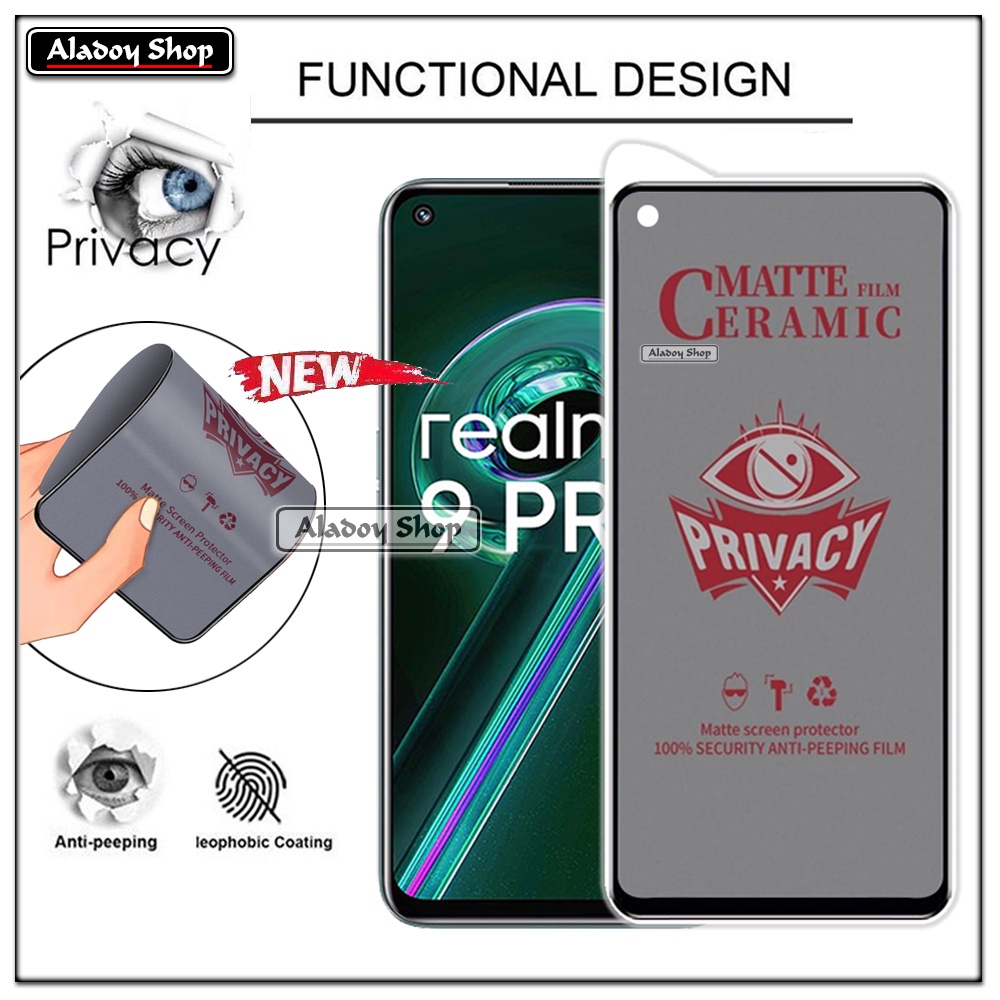 PAKET 2IN1 Anti Gores Privacy Realme 9 Pro + Tempered Glass Kamera