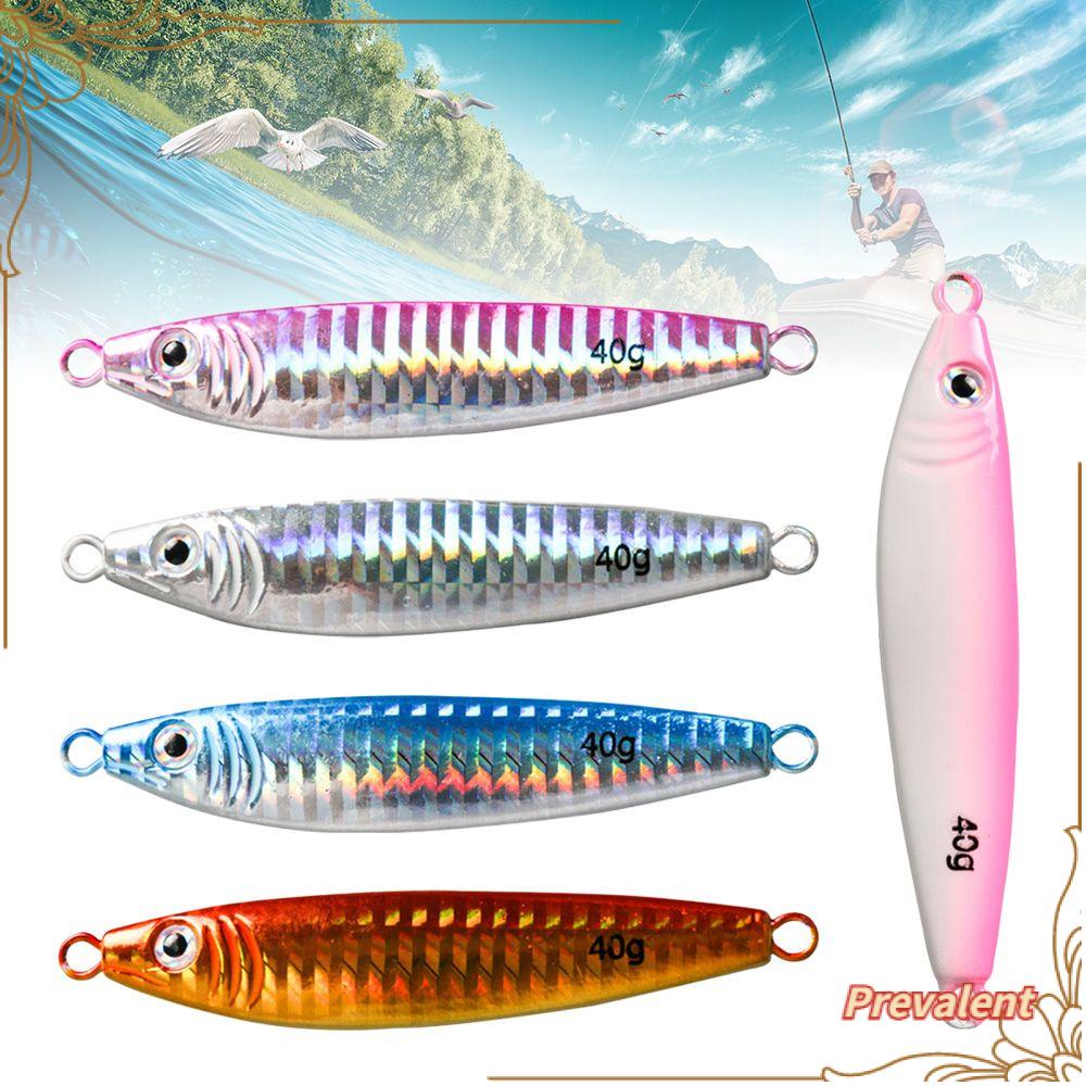 Preva Metal Fishing Lure belly glow Bass Hook Ikan Kecil 40g 85mm Memimpin Casting